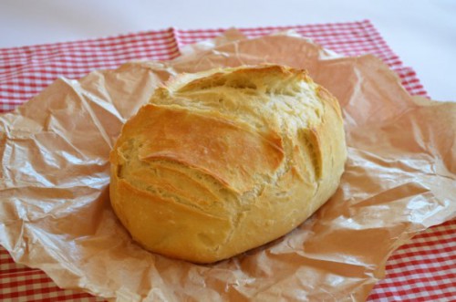 Bögrés, dagasztás nélküli fehér kenyér – ropogós, bu